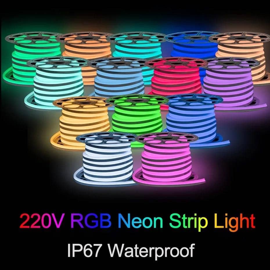 Tuya Rope Led Tuya WiFi RGB LED Neon Strip SMD 5050 220V Smart Rope Tape Гнучка IP65 ...
