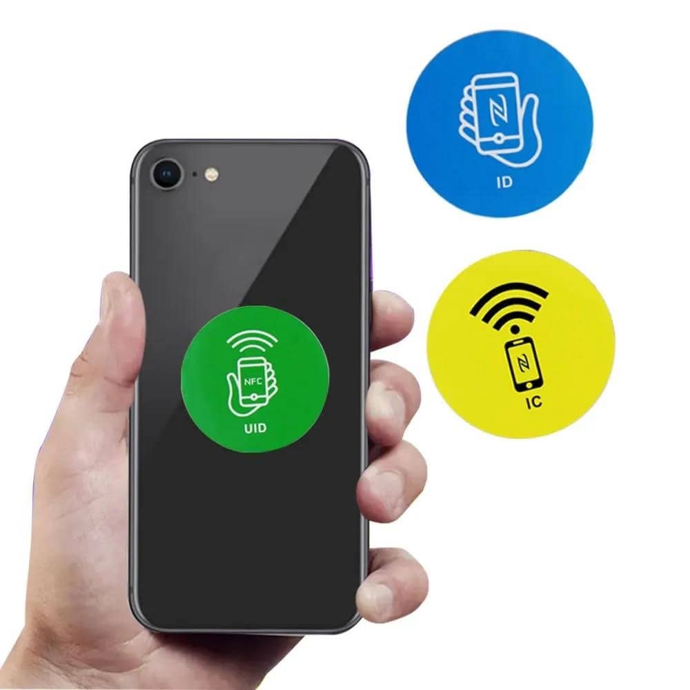 10 шт. RFID NFC 13,56 МГц M1 IC / 125 КГц ID можна використовувати для  картки 25 мм тег 1k антиперешкодний смарт-чіп наклейка мобільного телефону  : купити в Україні за ціною 172,28