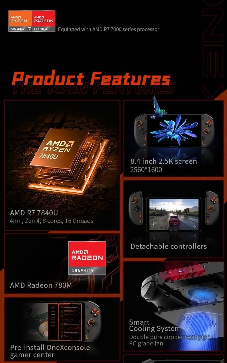 OneXPlayer 2 Pro Onexplayer AMD Ryzen 7 7840U перемагає Ігрова