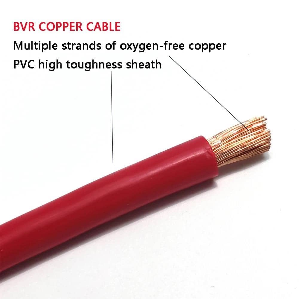 8/6/4/2 AWG 10/16/25/35 мм2 Кабель для з’єднання батареї, мідний дріт з клемами для ДБЖ, інвертора, роз’єму автомобільної сонячної батареї