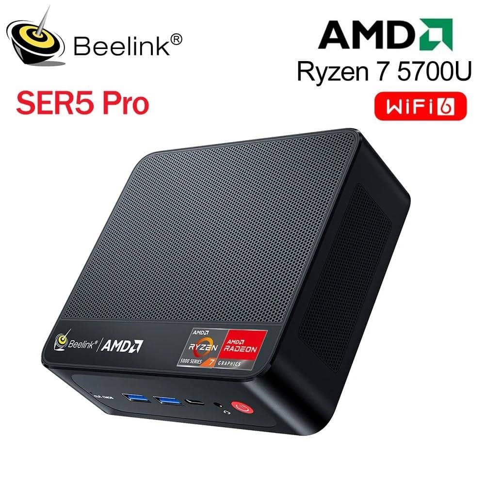 Міні-ПК Beelink SER5 AMD Ryzen 5600H DDR4 16 ГБ SSD 500 ГБ 4K