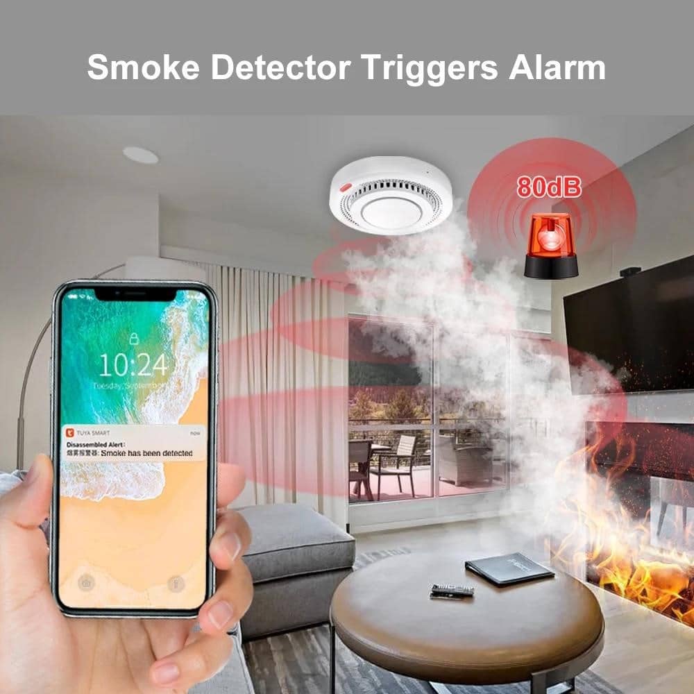 Tuya Zigbee Smoke Detector Sensor Fire Alarm Працює з Smart Life APP ...