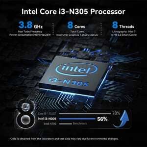 Beelink EQ12 EQ12 Pro Intel 12th N100 N305 Mini PC DDR5 8 ГБ 500