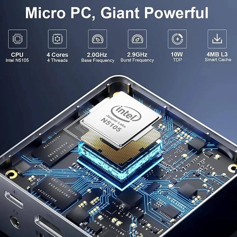 GMKtec ミニpc Windows 11 Pro CPUモデルCeleron GMKtec KB5 Міні-ПК Intel Celeron N5105 Windows 11 Pro 4K 8
