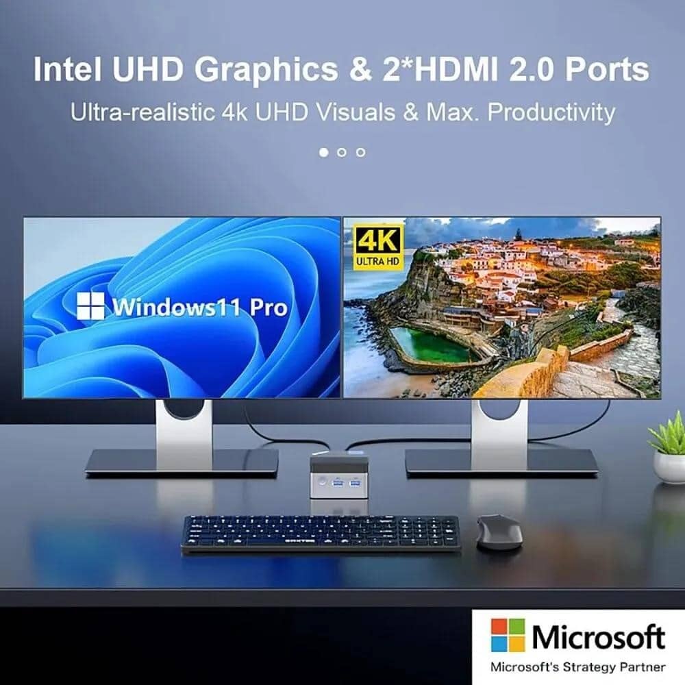 GMKtec ミニpc Windows 11 Pro CPUモデルCeleron GMKtec KB5 Міні-ПК Intel Celeron N5105 Windows 11 Pro 4K 8