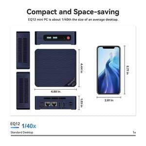 Міні-ПК Beelink EQ12 12-го покоління Intel Alder Lake N100 8 ГБ 16