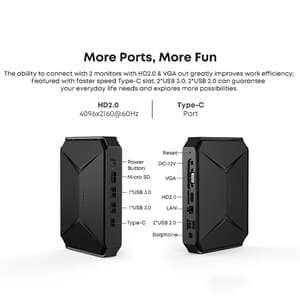 GMKtec G2 Mini PC Windows 11 Pro Alder Lake N100 Intel 12th DDR5