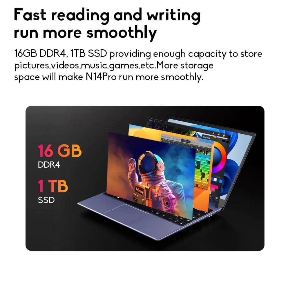 Ноутбук Ninkear N14 Pro 14-дюймовий IPS Full HD Intel Core i7-1165G7 16 ...